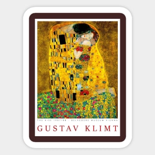 Gustav Klimt The Kiss 1907 Belvedere Museum Painting Print Sticker